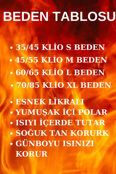 Erkek Termal İçlik Siyah İçi Polar Kışlık 6 Adet - Resim 5