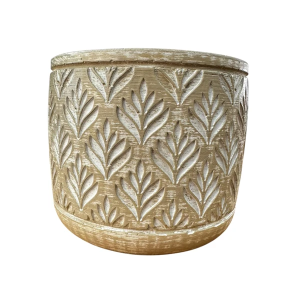 Bitki Tasarımı Ev dekorasyon Bej Lotus Beton Saksı Çiçeklik Saksılık ürün görseli