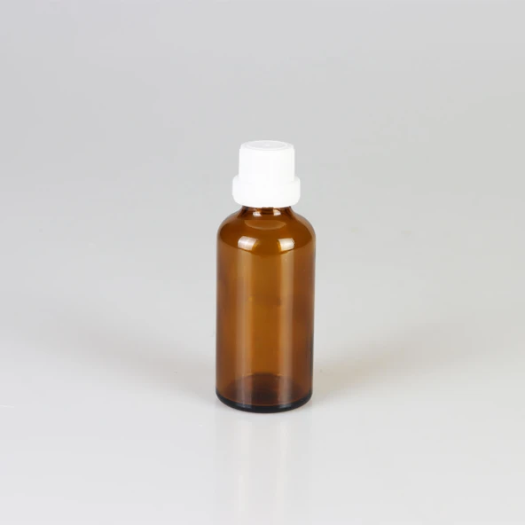 Amber Cam Şişe, İçten Damlalıklı Şişe 50ml - 5