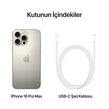 Apple iPhone 16 Pro Max 256 GB Natürel Titanyum (Apple Türkiye Garantili) - 3