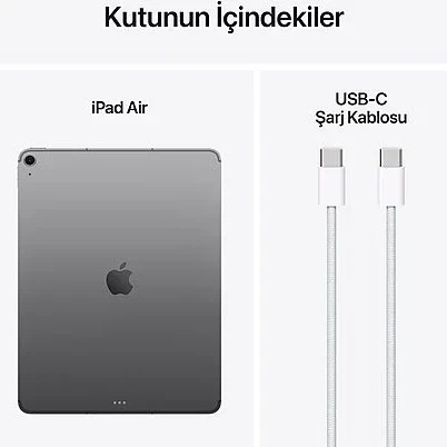 iPad Air M3 Wi-Fi + Cellular 512 GB 13" MCJ94TU/A Uzay Grisi Tablet - 5