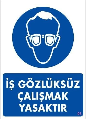 İş Koruyucu Takınız Uyarı Levhası 25x35 KOD:3 ürün görseli 1