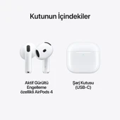 Apple AirPods 4 ANC MXP93TU/A Bluetooth Kulak İçi Kulaklık (Apple Türkiye Garantili) - 6