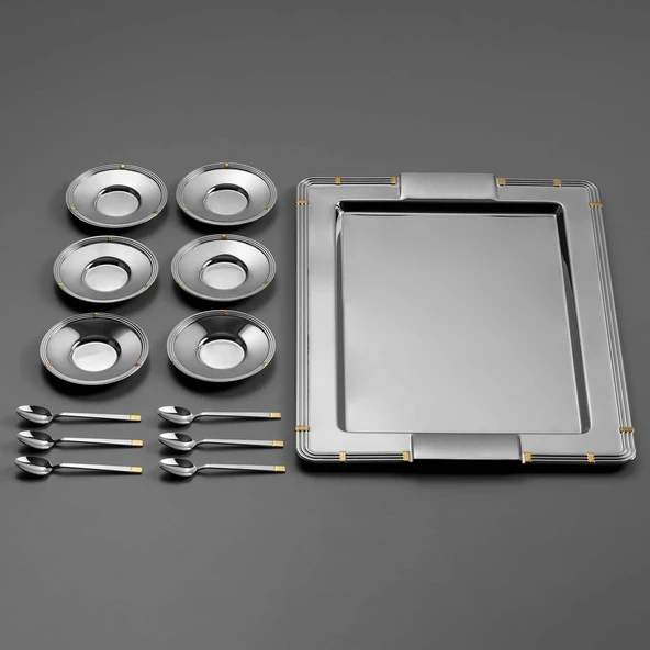 Jumbo 4200 Gold Çelik Çay Seti ürün görseli 1