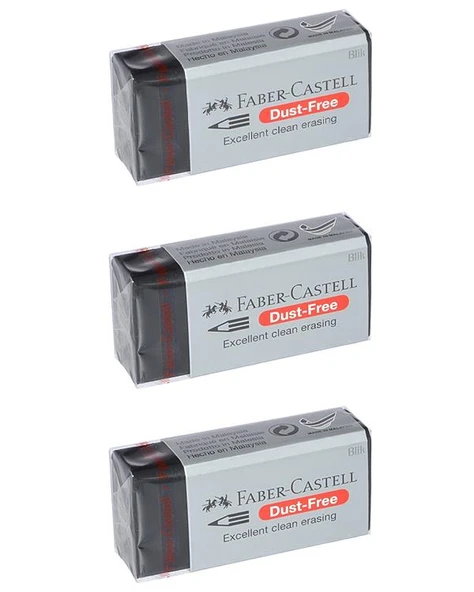 Faber Castell Dust Free Silgi Siyah 3 Adet 187171