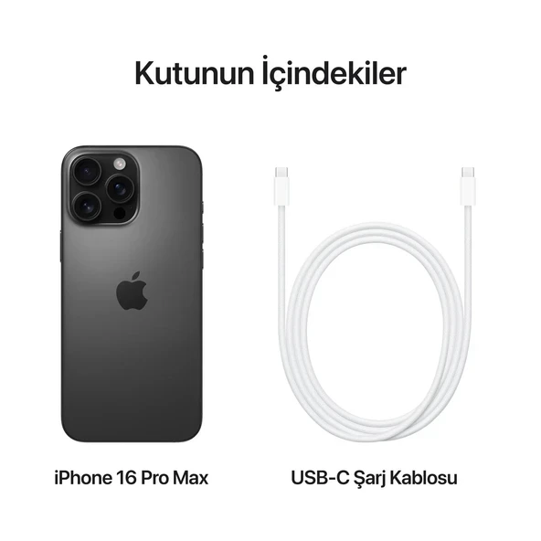 Apple iPhone 16 Pro Max 256 GB Siyah Titanyum (APPLE TÜRKİYE GARANTİLİ) - 3