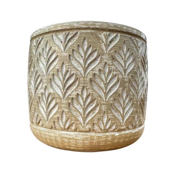 Bitki Tasarımı Ev dekorasyon Bej Lotus Beton Saksı Çiçeklik Saksılık - Resim 3