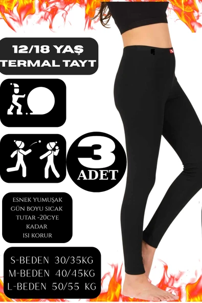 Kız Çocuk Termal Tayt – Kışlık, İçi Polarlı, Sıcak Tutan, Esnek ve Rahat 3 Adet ürün görseli 1