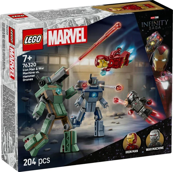 LEGO Super Heroes 76320 Iron Man and War Machine vs. Hammer Drones ürün görseli