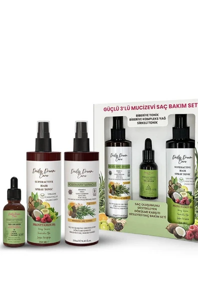 DAİLY DREAM CARE Daily Dream Care Hızlı Saç Uzatma Biberiye Serum + Biberiye Tonik Saç Bakım Seti