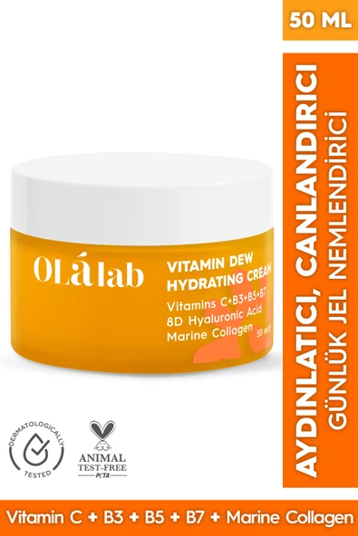 OlaLab C Vitaminli Aydınlatıcı Leke Karşıtı Günlük Su Bazlı Nemlendirici Krem 50 ml