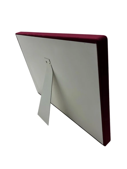 Süet Kumaş Bordo 34-24 Cm Ayaklı 18 Pedli Kolye Tabla Stand - 3