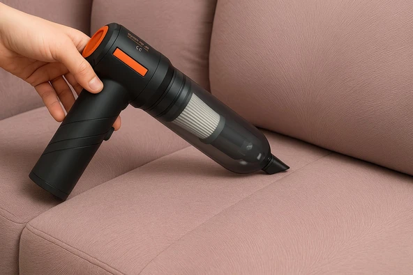 Kablosuz Şarjlı Güçlü El Süpürgesi  16.000 Pa Vakum  Üfleme, 3 Kademeli Güç, HEPA Filtre, Type-C Şarj - 3