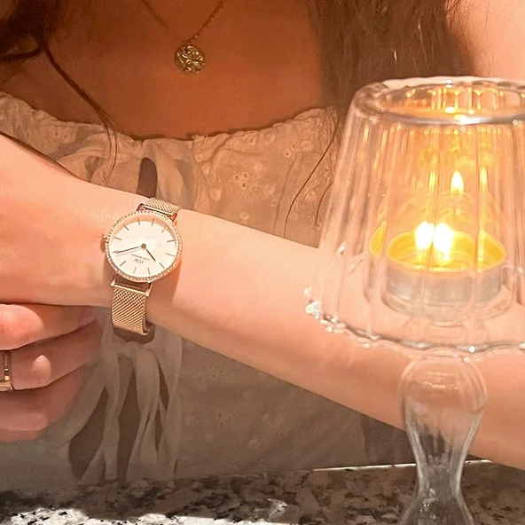 DW00600673 Rose Gold Kadın Kol Saati - Resim 4