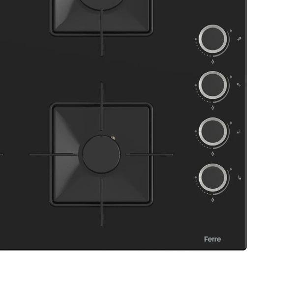 Ferre SS205 60 cm Siyah Kare Ankastre Ocak - Resim 5