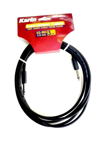 KO963  - 3 Metre Enstruman Kablosu (Siyah) ürün görseli