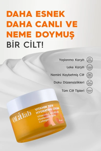 OlaLab C Vitaminli Aydınlatıcı Leke Karşıtı Günlük Su Bazlı Nemlendirici Krem 50 ml - 2