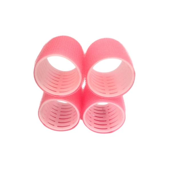 Croc 4lü Büyük Boy Plastik Bigudi Pembe CB23 - Cırtlı Yapışkanlı Saç Bigudisi - Resim 4