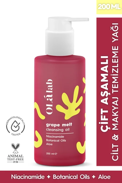 OlaLab Arındırıcı Makyaj Temizleyici Çift Aşamalı Cilt Temizleme Yağı 200 Ml ürün görseli