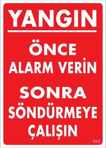 Yangın Nasıl Söndürülür Uyarı Levhası 25x35 KOD:869 ürün görseli 1