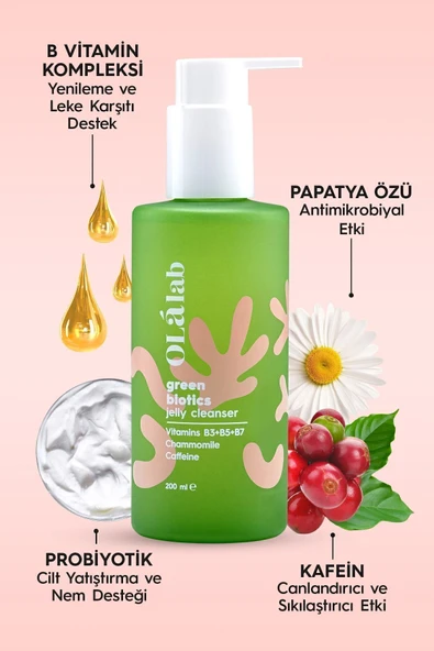 OlaLab Arındırıcı Bariyer Onarıcı Probiyotik Içerikli Makyaj Yüz Temizleme Jeli 200 ml - Resim 3