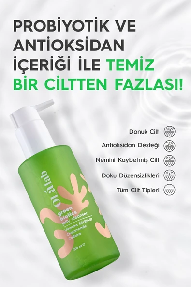 OlaLab Arındırıcı Bariyer Onarıcı Probiyotik Içerikli Makyaj Yüz Temizleme Jeli 200 ml - Resim 2