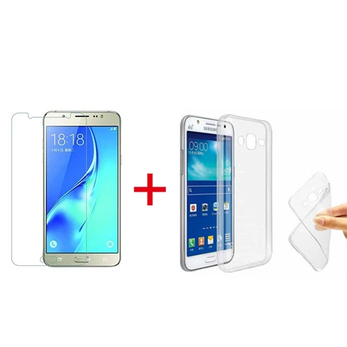 Samsung Galaxy J7 Core Şeffaf Silikon Kılıf + Ekran Koruyucu Cam ürün görseli 1