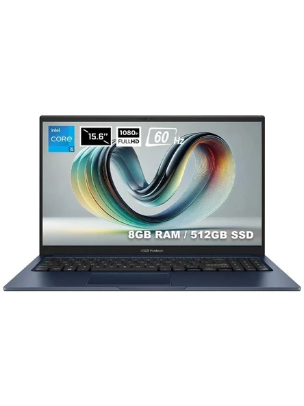 Asus Vivobook 15 X1504VA-NJ2405 i5-1334U 8GB 512GB SSD Iris Xe Graphics 15.6"Freedos FHD Laptop