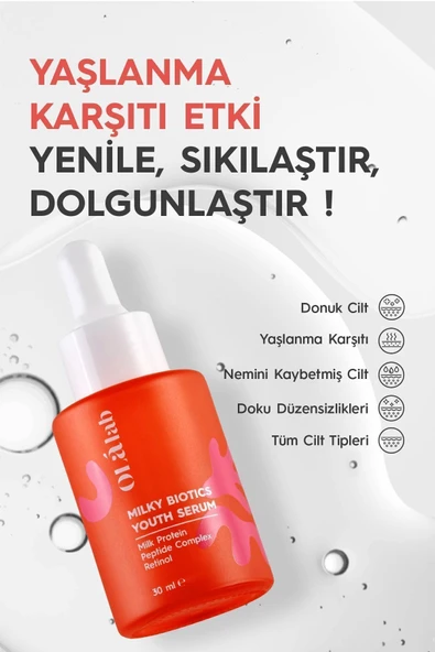 OlaLab Yaşlanma Karşıtı Onarıcı Cilt Yenileyici Retinol Peptit Cilt Serumu 30 Ml - Resim 2
