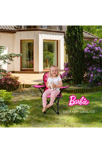 Gokidy Barbie Lisanslı Katlanabilir Çocuk Kamp Sandalyesi - 2