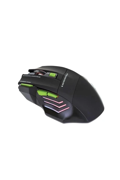 Polosmart PGS301 Kablolu RGB Aydınlatma 3200 DPI Ergonomik Tasarım Optik Gaming Oyuncu Mouse Siyah - Resim 2