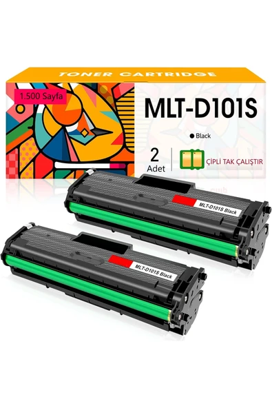 UCUZTEKNO Samsung Mlt-d101s Çipli Muadil Toner / Ml-2160 / Ml-2165 / Scx-3400 / Scx-3405 / Sf-760 - 2 adet