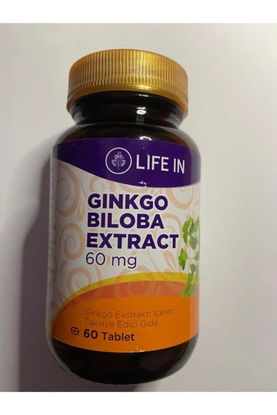 Life In Ginkgo Biloba Extract 60 Tablet Ingiliz ürün görseli
