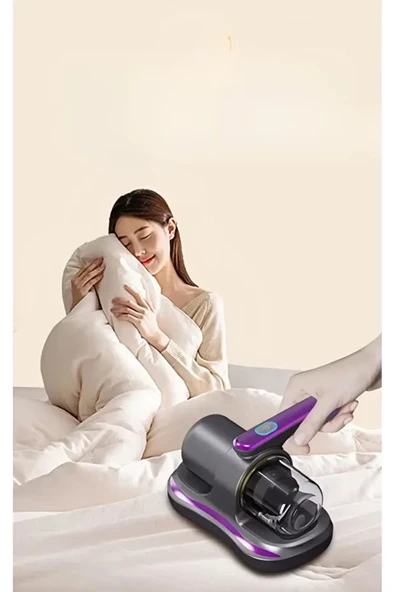 Kablosuz UV-C Sterilizasyonlu Yatak ve Koltuk Akar Temizleyici  12V Güçlü Batarya, Çok Katmanlı Filtre, Derinlemesine Temizlik - 6