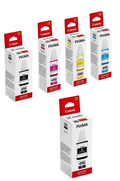 Canon Gı490 Pıxma Kartuş Dolum Mürekkebi Takımı +1 Siyah Mürekkep Hediyeli Cngı490-g3411/g2410-bk ürün görseli