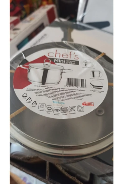 Chef's Mini Çelik Tencere 14 Cm - Resim 4