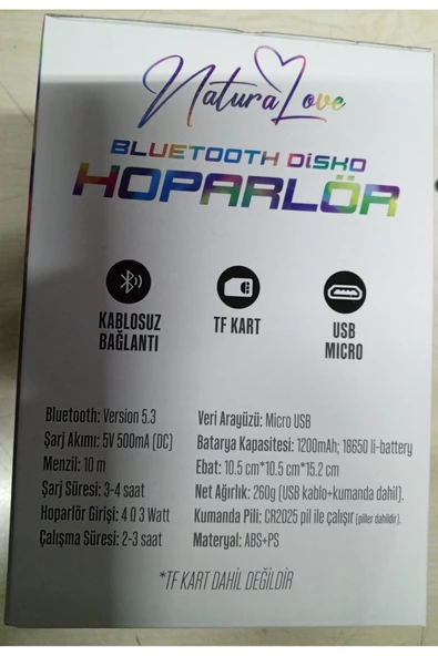 Naturalove Bluetooth Disko Hoparlör - Resim 2