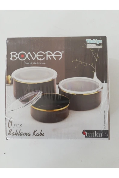 Bonera Saklama Kabı 3 Lü Set Yeşil Ve Kiremit Rengi - Resim 3