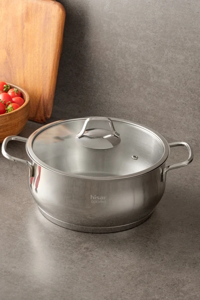 Hisar Optima Bergama İndüksiyon Tabanlı Çelik Derin Tencere 22 cm ürün görseli