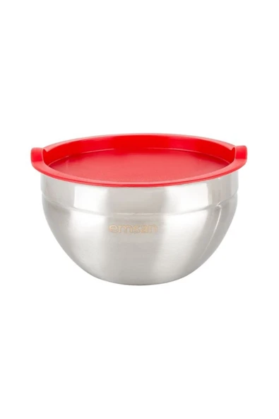 Emsan Damla Paslanmaz Çelik Saklama Kabı Kırmızı 18 cm ürün görseli