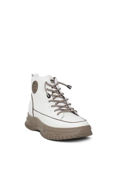 Guja 25K310-13 Kadın Hakiki Deri Lastik Bağ Fermuarlı Kısa Spor Bot - 2