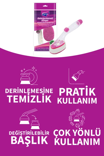 Parex Deterjan Hazneli Bulaşık Süngeri - Resim 3