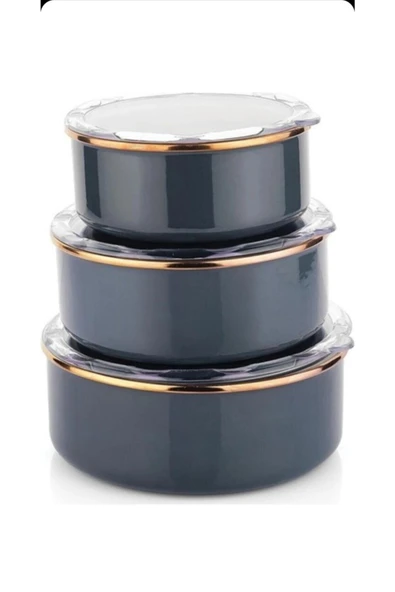 Bonera Saklama Kabı 3 Lü Set Yeşil Ve Kiremit Rengi - Resim 4