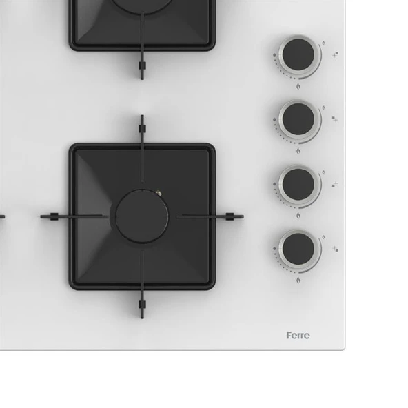 FERRE SS206 60 CM BEYAZ ANKASTRE OCAK - Resim 5