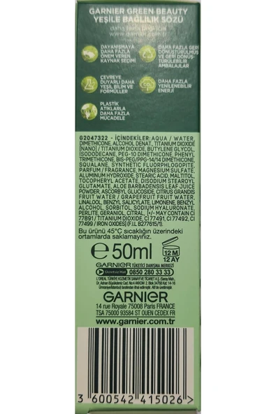Garnier Bb Krem Karma Ve Yağlı Ciltler Orta Ton 5i1 Arada Hyaluronik Aloe 50ml - Resim 3