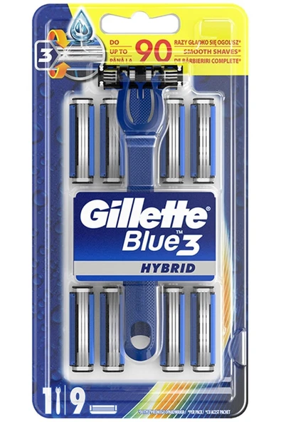 Gillette Marka: Blue 3 Hybrid Makine + 9 Yedek Başlık Kategori: Tıraş Sonrası Ürün ürün görseli