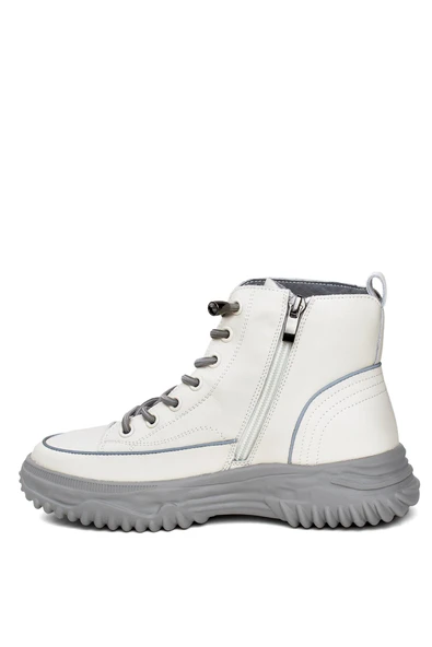 Guja 25K310-13 Kadın Hakiki Deri Lastik Bağ Fermuarlı Kısa Spor Bot - 8