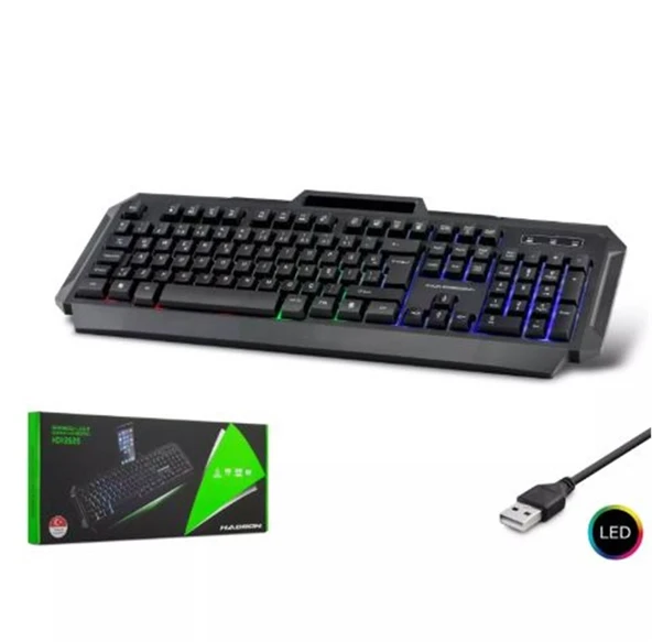 Hadron Hdx2605 Kablolu Oyuncu Klavye Led Q Siyah - 1