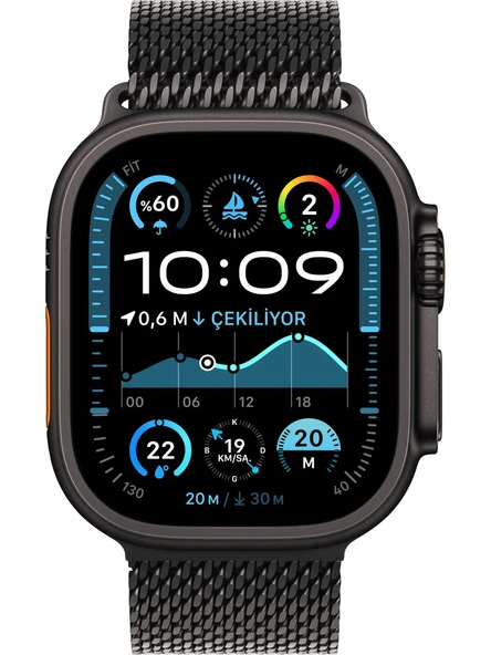 Apple Watch Ultra 2 Gps + Cellular 49MM Black Titanium Case With Black Titanium Milanese Loop - M - 2