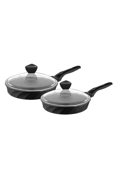 Vento 4 Parça Döküm Cam Kapaklı Tava 22-26 cm - Resim 2